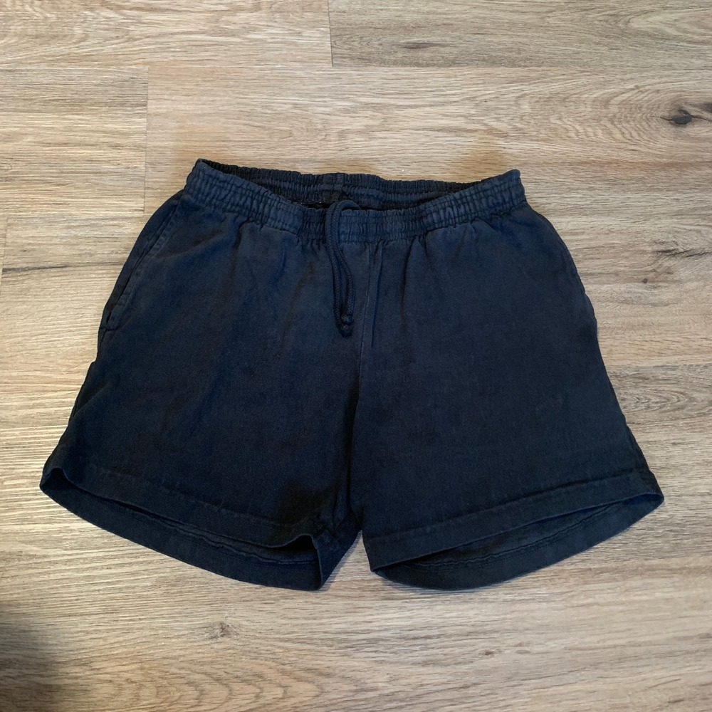 Los Angeles Apparel Black 8.5 oz Heavy Fleece Gym Shorts Mens Small Made in USA